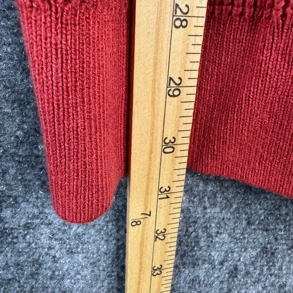 Lucky Brand Sweater Men XXL‎ Red Waffle Knit Collared Long Sleeve Casual Work